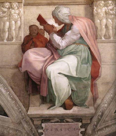 Michelangelo Buonarroti he Persian Sibyl oil painting picture